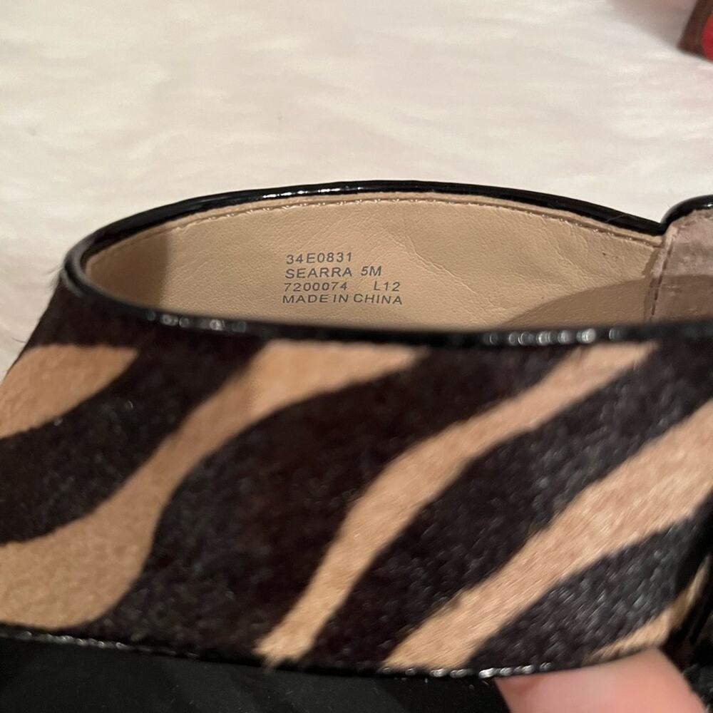 NEW Calvin Klein Searra Haircalf Leather Corset Tie Flat Sandals Size 5 NWOB - Picture 8 of 14